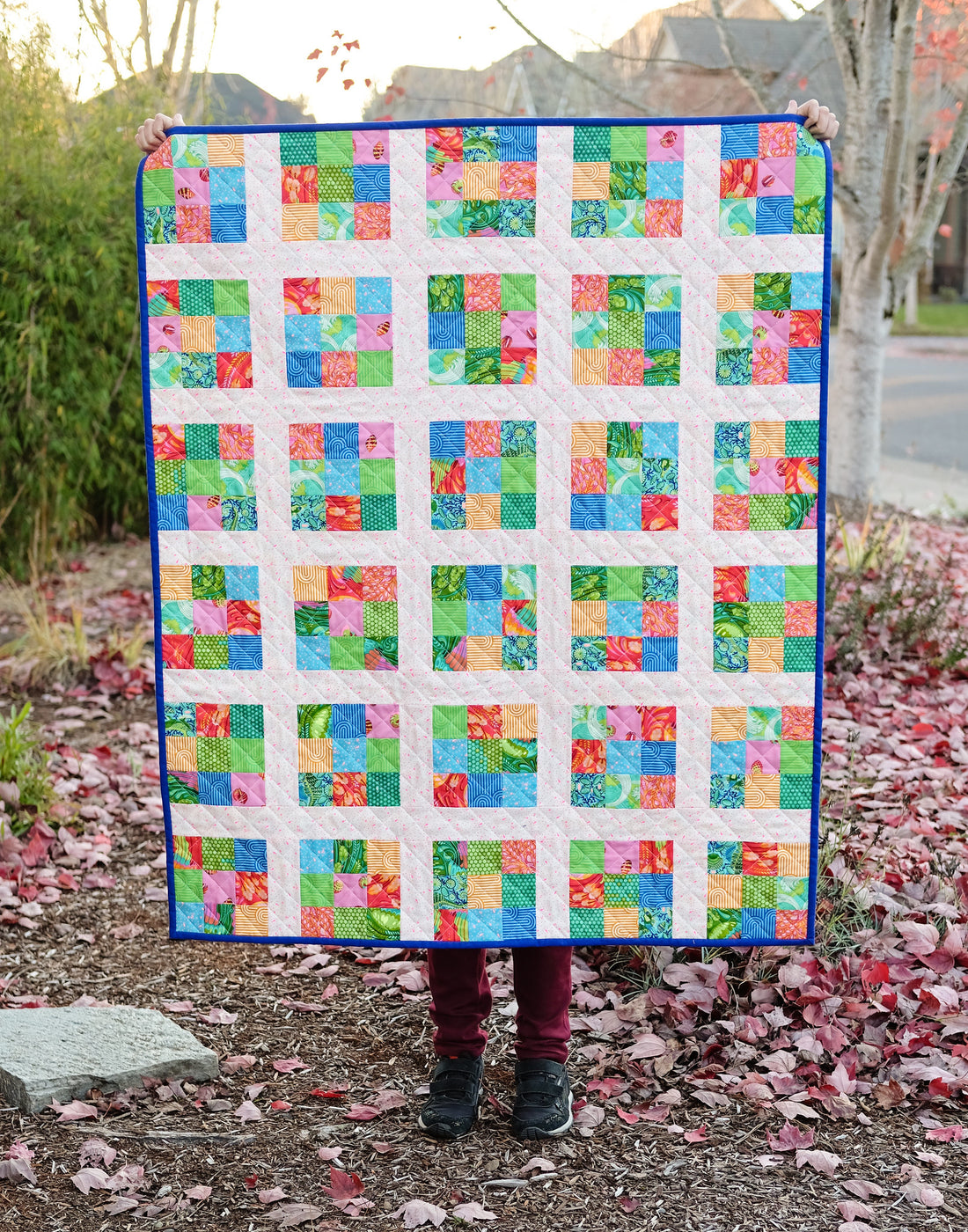Modern Postage Stamp Paper Quilt Pattern