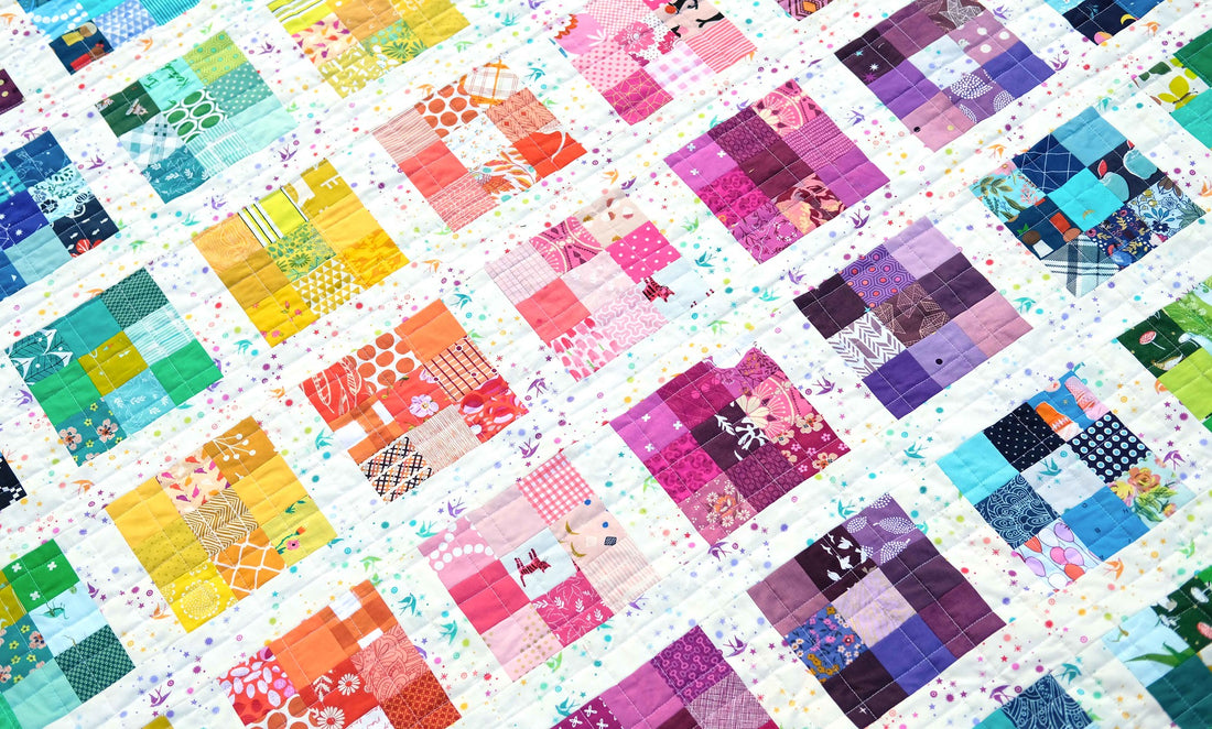 Modern Postage Stamp Paper Quilt Pattern