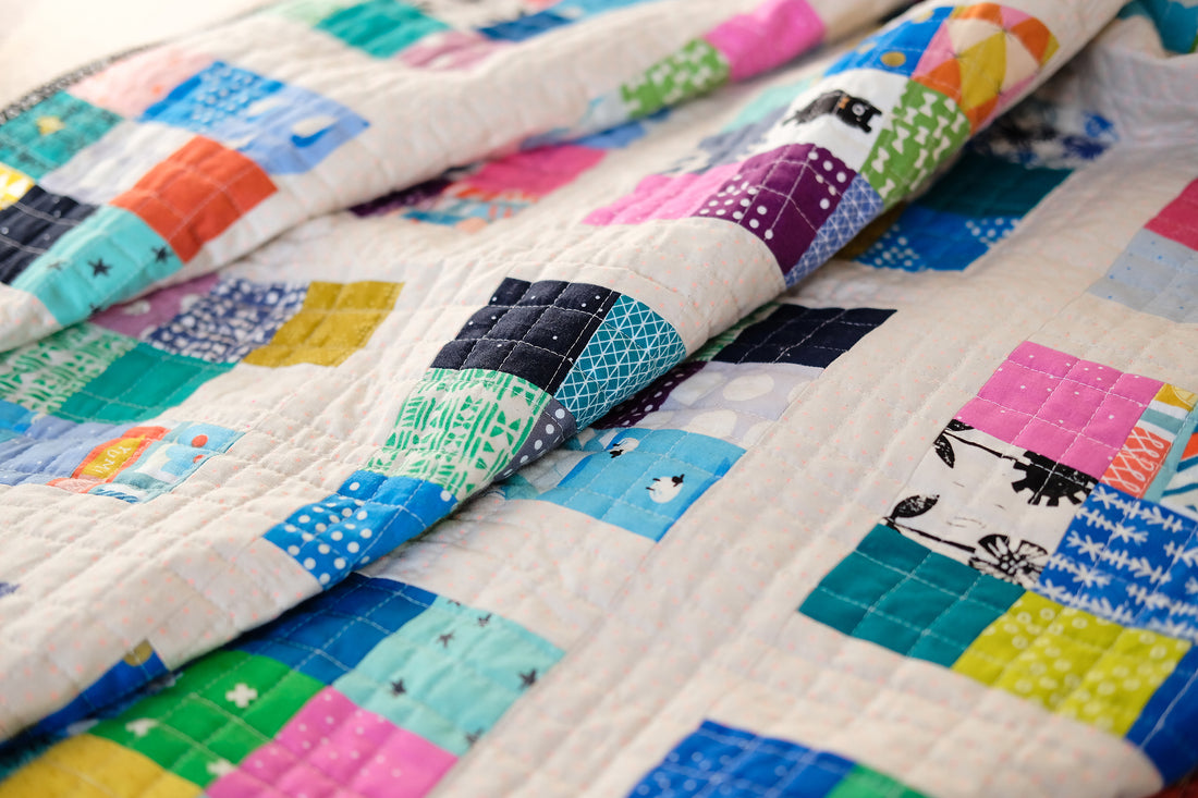 Modern Postage Stamp Paper Quilt Pattern