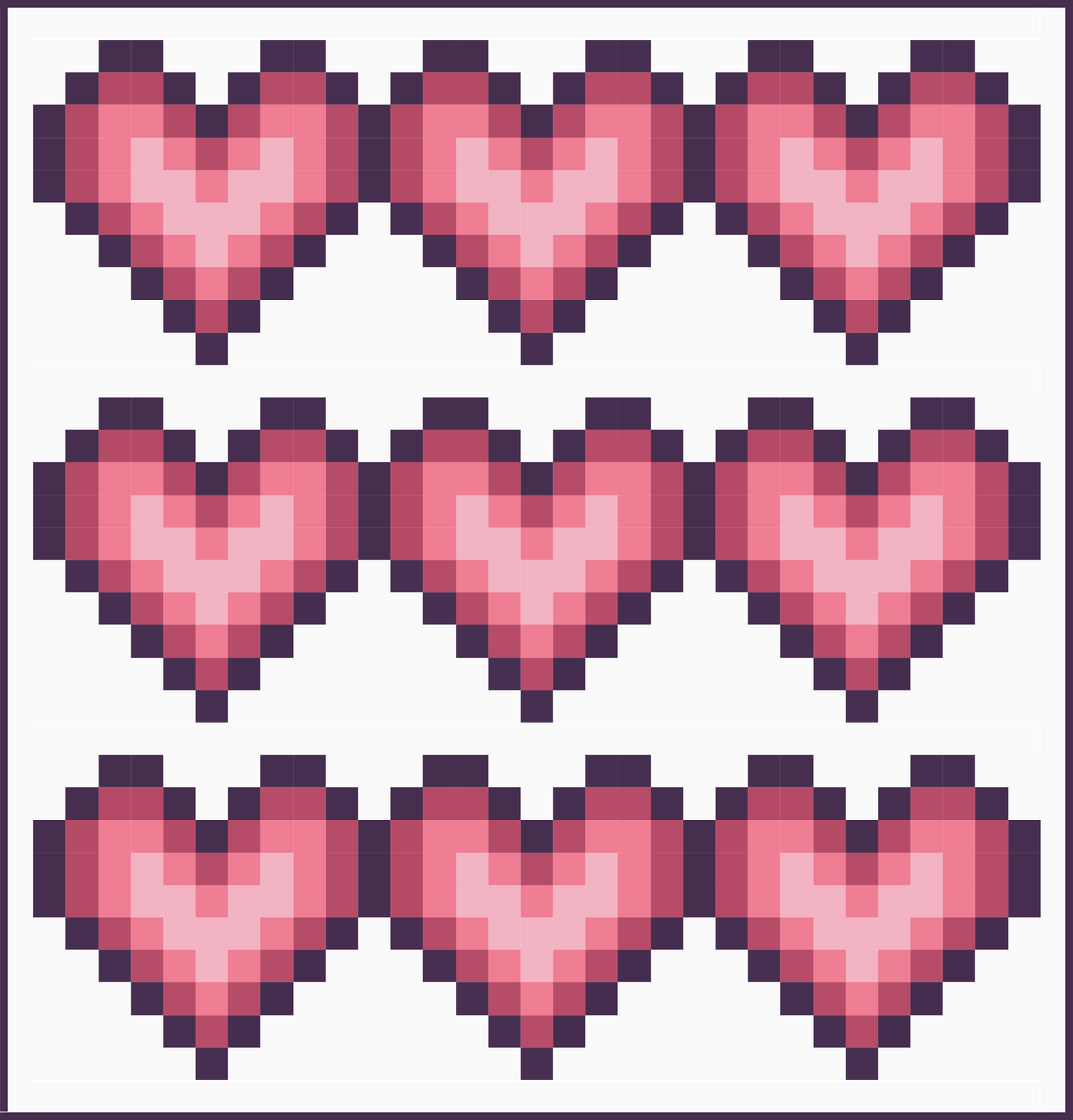 Pixel Love Quilt Tutorial