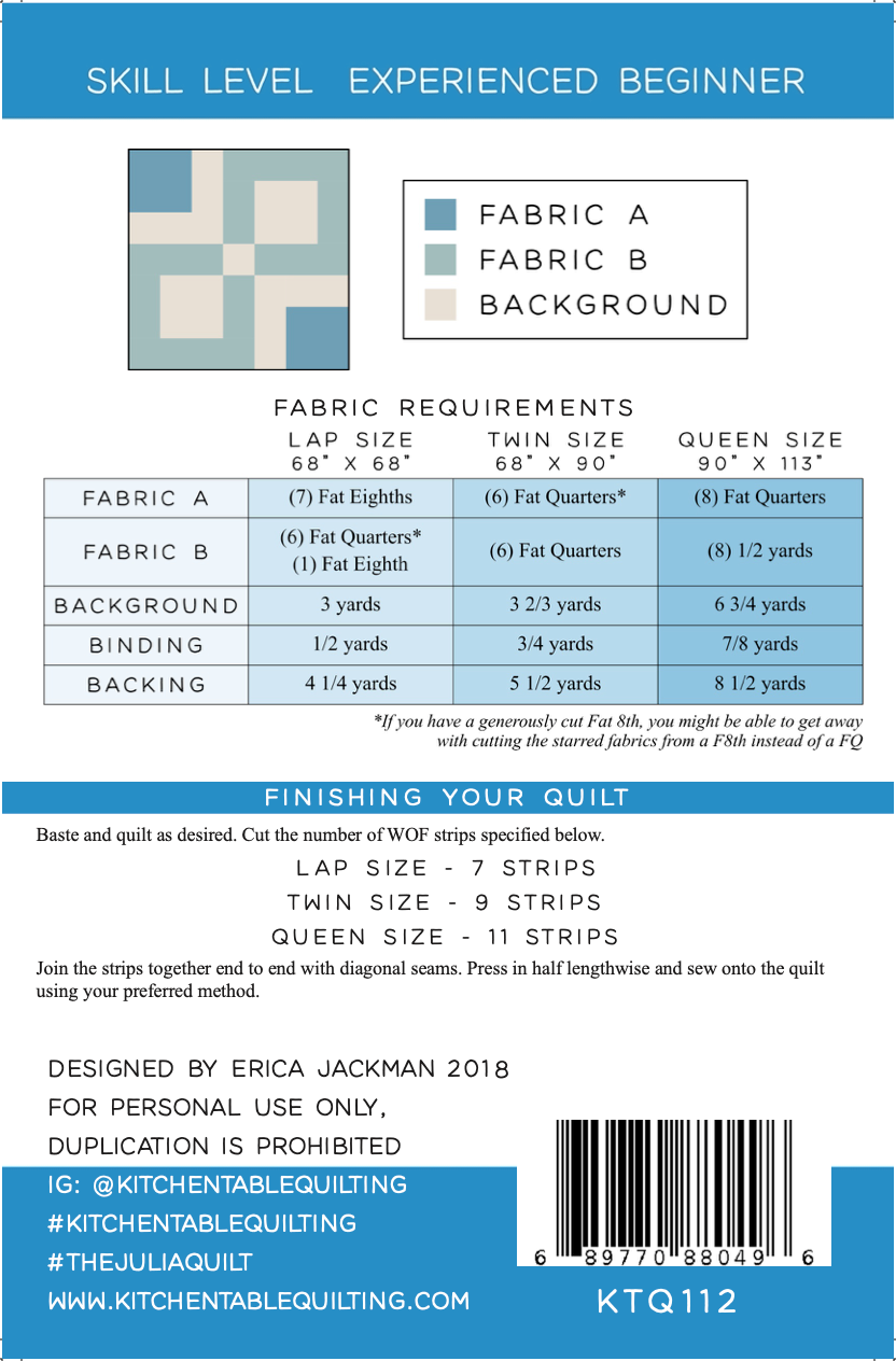 The Julia Quilt PDF Pattern