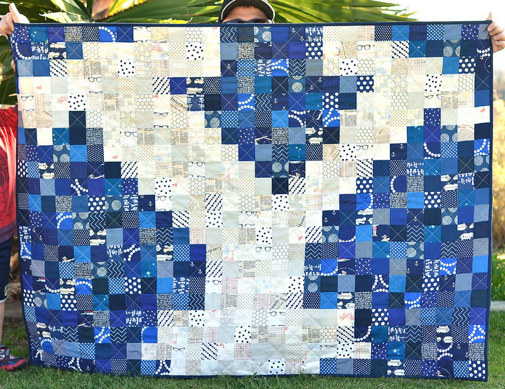 Go Cougars! BYU Pixel Quilt (with tutorial)