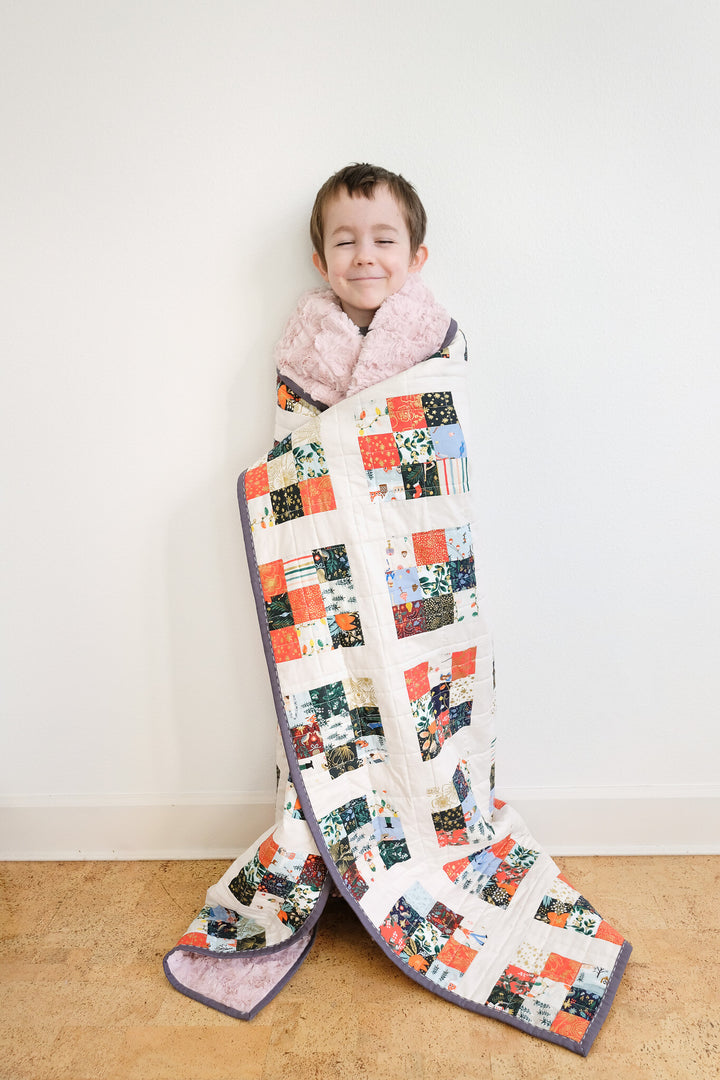 A Christmas Modern Postage Stamp Quilt