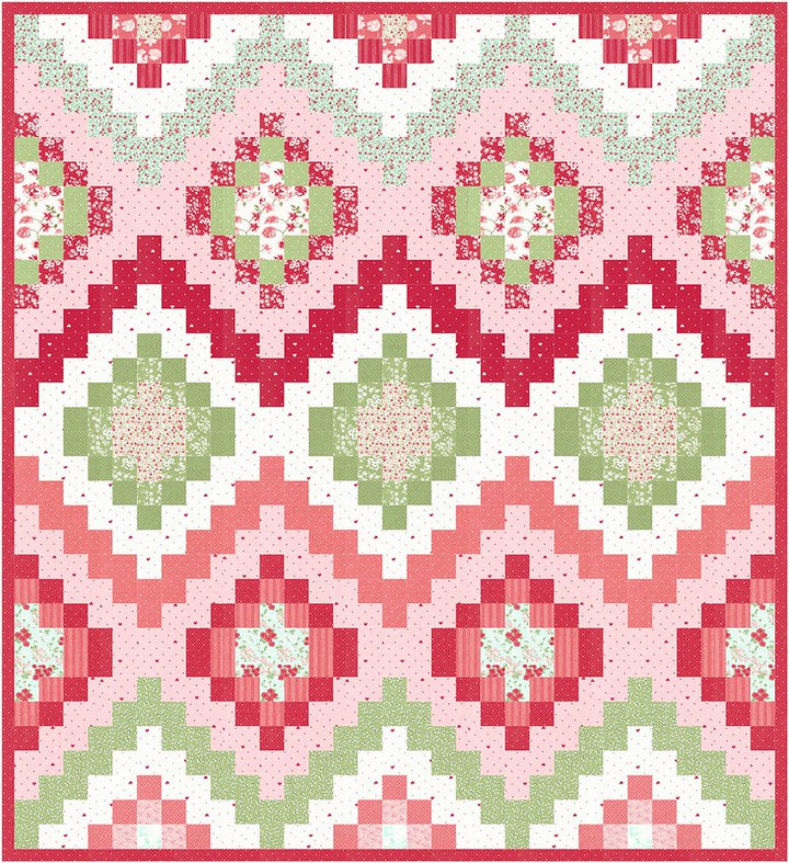 The Stella Quilt Pattern by Kitchen Table Quilting using Lighthearted by Camille Roskelley for Thimble Blossoms and Moda Fabrics