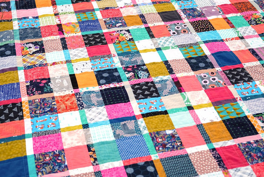 Plaid-ish Scrap Quilt Tutorial