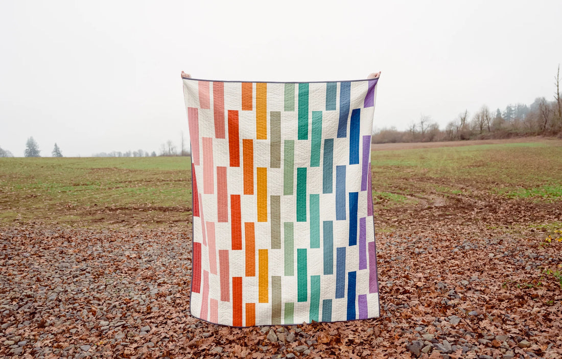 A Rainbow, Watercolor Wovens Talia Quilt