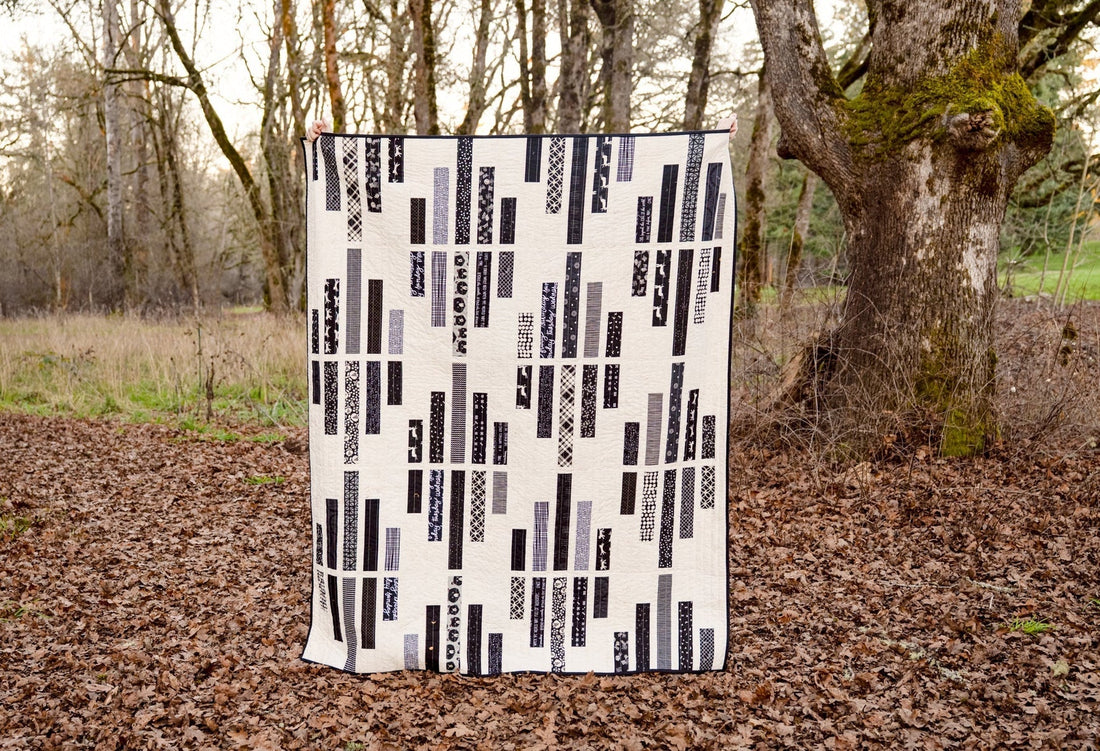 The Vivian Quilt in Black and White