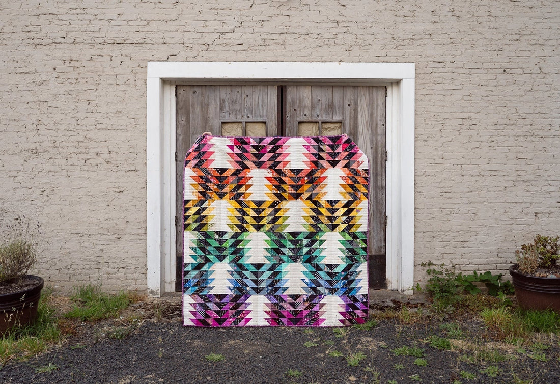 A Scrappy, Rainbow Dylan Quilt