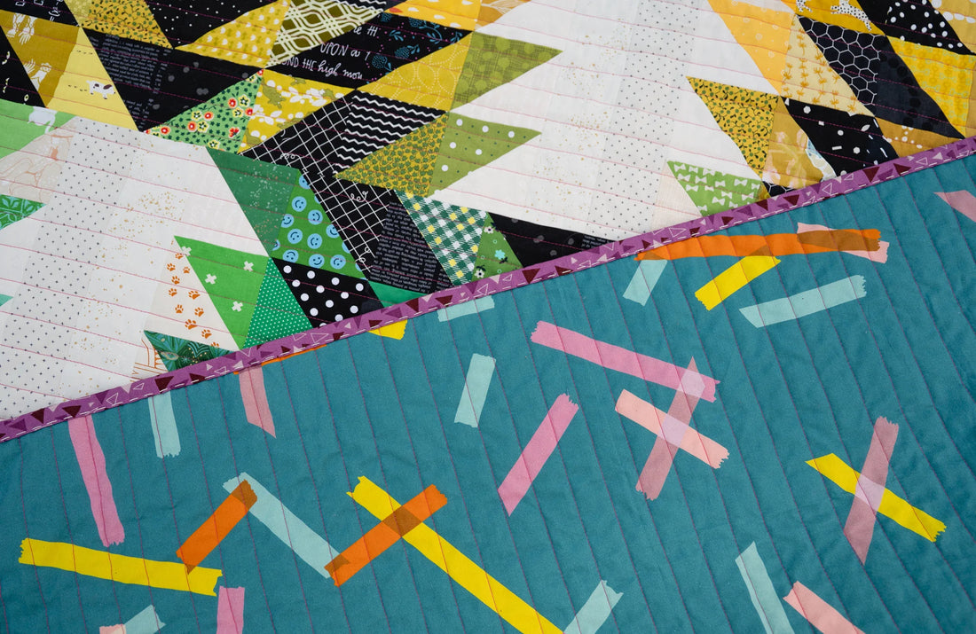 A Scrappy, Rainbow Dylan Quilt