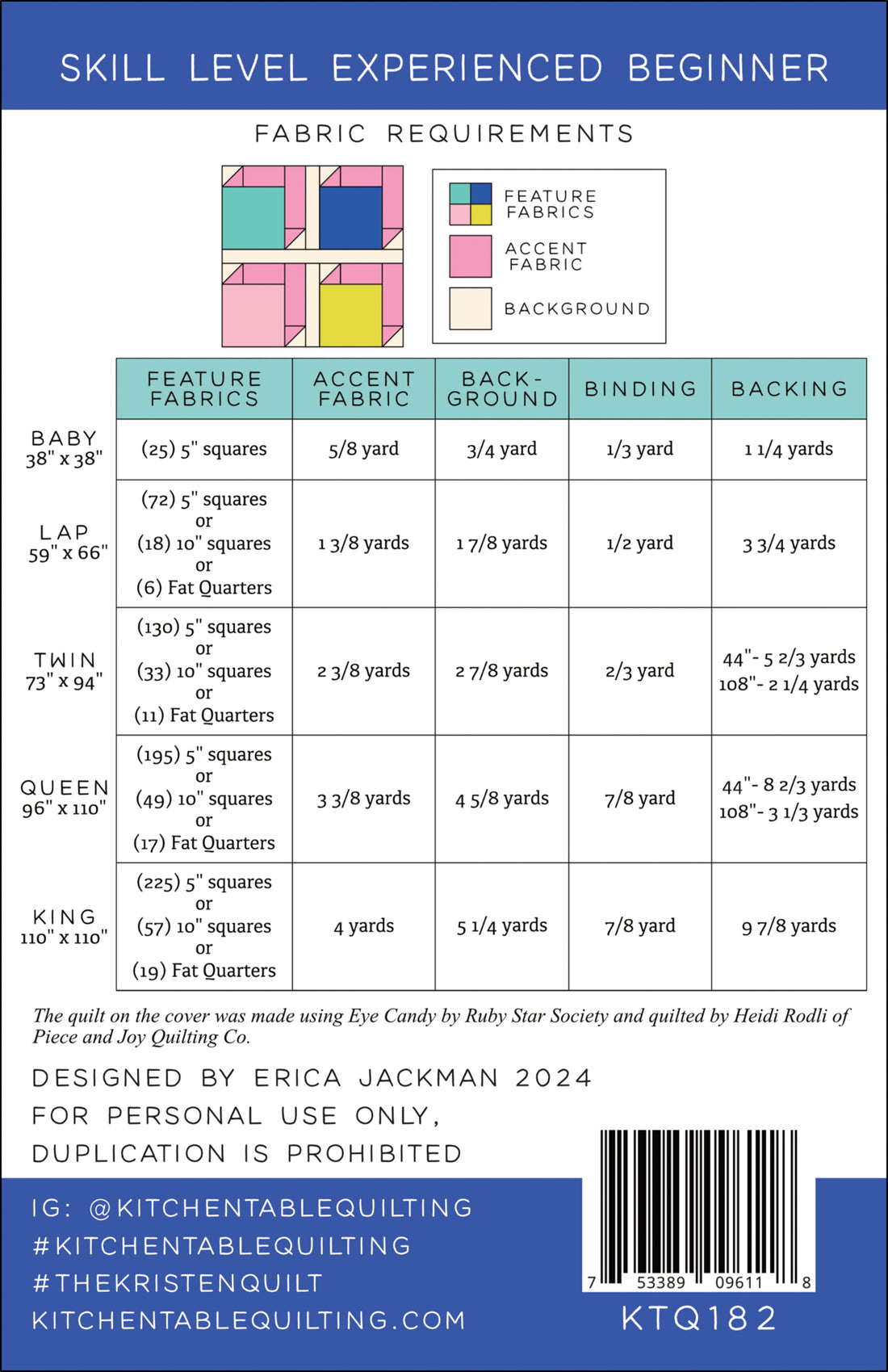 The Kristen Quilt PDF Pattern