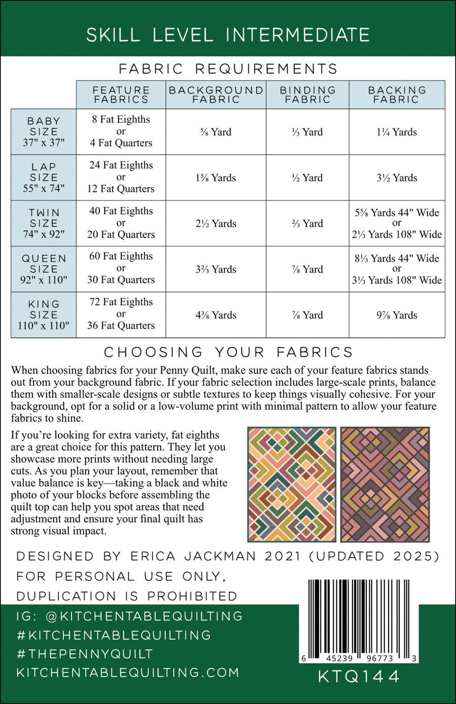 The Penny Quilt PDF Pattern